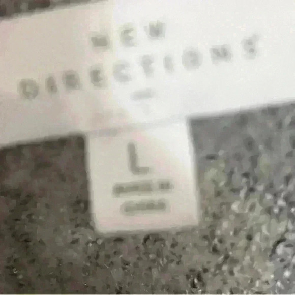 New Directions Women’s Colorblock Open Front Cardigan Sweater Size L Black/Gray - Picture 6 of 7